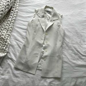 White / Ivory Vest 
Vintage Waffle Vest 
Size XS/S